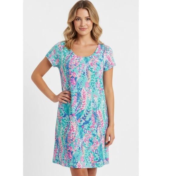 Lilly Pulitzer Dress Women's Size Large Catch the Wave Tammy Cover-Up Minidress - Picture 1 of 6